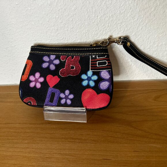 Dooney & Bourke Slim Wristlet Signature Floral Varsity EUC - Picture 3 of 9
